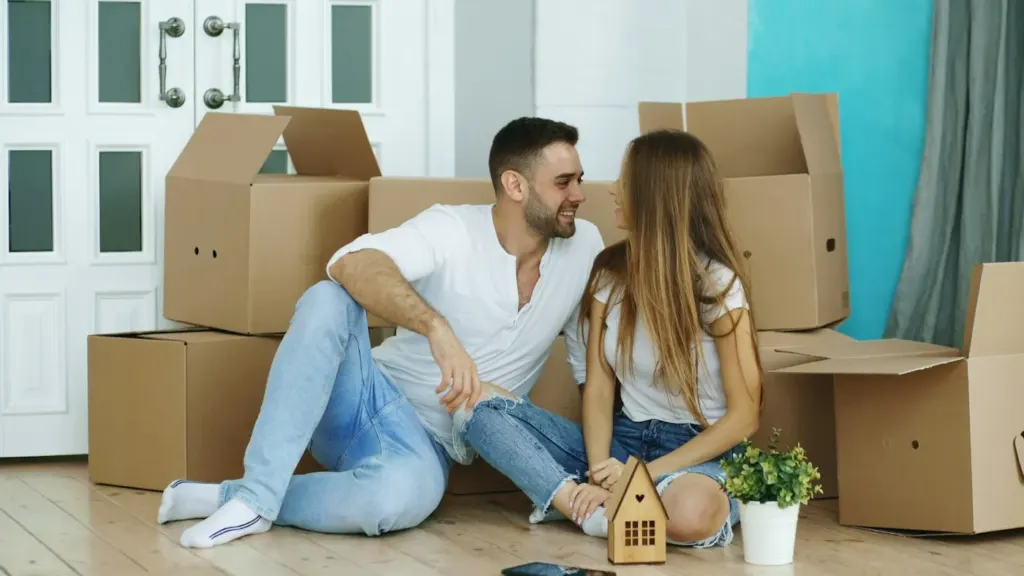 Homeowners relaxing after radon testing in their Kentucky home