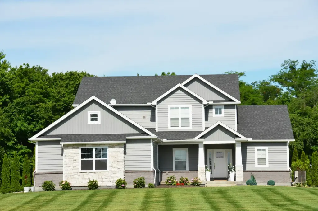 Two-story home documented during a wind mitigation inspection
